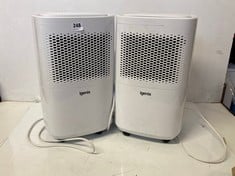 2 X IGENIX 12L PER DAY WHITE DEHUMIDIFIER