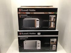 RUSSELL HOBBS SCANDI WHITE MICROWAVE - MODEL NO.: RHMD714-MN TO INCLUDE RUSSELL HOBBS 17L WHITE MICROWAVE - MODEL NO.: RHMM715