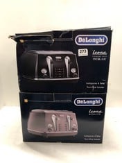 DELONGHI ICONA FINISHED WITH MICALITE 4 SLICE TOASTER TO INCLUDE DELONGHI ICONA METALLICS 4 SLICE TOASTER