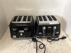 6 X ASSORTED TOASTERS TO INCLUDE DELONGHI MICALITE 4 SLICE BLACK TOASTER