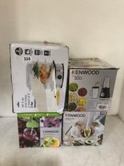 4 X ASSORTED KITCHEN ITEMS TO INCLUDE KENWOOD BLEND-XTRACT BLENDER