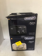 DELONGHI ARGENTO SILVA 4 SLICE TOASTER TO INCLUDE DELONGHI ARGENTO FLORA 4 SLICE TOASTER