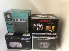 4 X ASSORTED TOASTERS TO INCLUDE DELONGHI ICONA CAPITALS 4 SLICE TOASTER