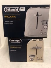 DELONGHI BRILLANTE 4 SLICE TOASTER TO INCLUDE DELONGHI ARGENTO FLORA 4 SLICE TOASTER