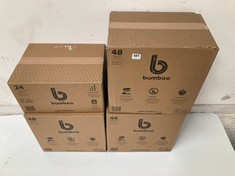 4 X BOXES OF BUMBOO INDIVIDUALLY WRAPPED SUPER SOFT TOILET ROLLS