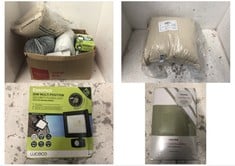 BOX OF ASSORTED ITEMS TO INCLUDE ESSENCE 30W MULTI POSITION SECURITY FLOODLIGHT