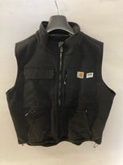 CARHARTT SUPER DUX FLEECE MEN'S GILET IN BLACK SIZE L