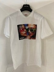 SUPREME NEW YORK PRINT T-SHIRT IN WHITE SIZE S