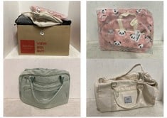 BOX OF ASSORTED BAGS TO INCLUDE FIORETTO CREAM DUFFLE BAG