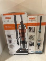 VAX AIR STRETCH VACUUM CLEANER IN ORANGE TO INCLUDE VAX STEAM CLEAN MULTI STEAM CLEANER