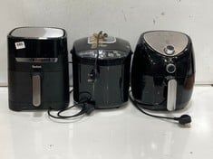 3 X ASSORTED AIR FRYERS TO INCLUDE TEFAL EASY FRY & GRILL IN BLACK