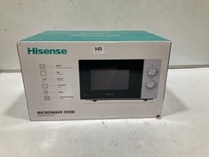 HISENSE MICROWAVE OVEN IN WHITE MODEL NO.: H20MOWP1UK AND TOSHIBA MICROWAVE OVEN IN BLACK MODEL NO- ML-EM23P(SS)