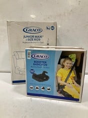 GRACO JUNIOR MAXI I-SIZE R129 HIGHBACK BOOSTER CAR SEAT AND GRACO BOOSTER BASIC R129 BACKLESS BOOSTER CAR SEAT