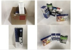 12 X ASSORTED PRINTER ITEMS TO INCLUDE EPSON 102 MULTIPACK FULL SET OF 4 INK BOTTLES