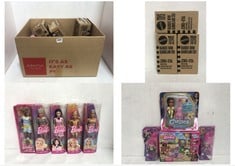 BOX OF ASSORTED KIDS TOYS TO INCLUDE MATTEL TOYS BARBIE MINI BARBIELAND SET