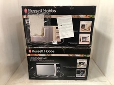 RUSSELL HOBBS COLOURSPLUS CLASSIC BLACK COMPACT MANUAL MICROWAVE AND RUSSELL HOBBS 20L 800W DIGITAL MICROWAVE MODEL NO - RHM2064C