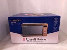 RUSSELL HOBBS COMPACT COPPER EFFECT DIGITAL MICROWAVE 17L MODEL NO- RHMD804CP-N RPP - £109