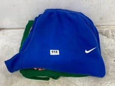 3 X ASSORTED NIKE ADULTS CLOTHING TO INCLUDE NIKE BLUE TRACKSUIT COTTON JOGGING BOTTOMS CUFFED SIZE XLARGE