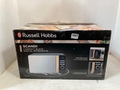 RUSSELL HOBBS SCANDI COMPACT BLACK DIGITAL MICROWAVE MODEL NO- RHMD714B-N - RRP £105