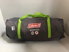 COLEMAN DARWIN 3 PLUS TENT - GREY/GREEN - RRP £107