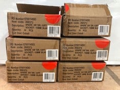 5 X BOXES OF SPARE 3/8" DR.12PT SOCKET - 10MM BLACK 30PCS PER BOX TO INCLUDE 1 X BOX OF SPARE 1/4" DR.6PT DEEP SOCKET 6MM BLACK 30PCS