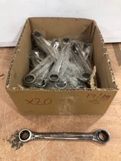 BOX OF 20 X ADVANCED RATCHET SPANNER 17/19