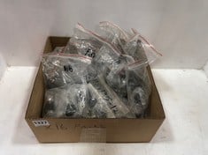 BOX OF 16 PACKETS OF ASSORTED KEYS AND LOCKS