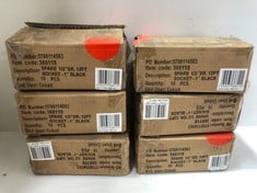 6 X BOXES OF SPARE 1/2'' DR. 12PT SOCKET - 1'' BLACK - PACK OF 10 / EACH