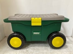 DRAPER GARDENERS TOOL CART & SEAT GREEN 60852