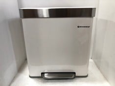 SONGMICS DOUBLE 2 X 30L KITCHEN BIN STAINLESS STEEL LTB202W01 - RRP £101