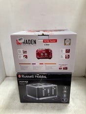 HADEN 4 SLICE JERSEY TOASTER TO INCLUDE RUSSELL HOBBS INSPIRE BLACK 4 SLICE TOASTER