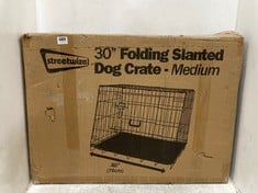 STREETWIZE 30" FOLDING SLANTED DOG CRATE MEDIUM SWPET16