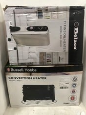 BELACO 11 FINS OIL HEATER BEL-OH221 TO INCLUDE RUSSELL HOBBS CONVECTION HEATER WITH TIMER RHCVH4002B