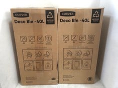 2 X CURVER DECO BIN 40L