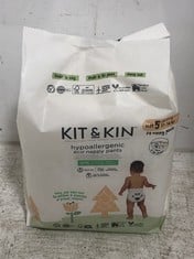 2 X KIT & KIN HYPOALLERGENIC ECO NAPPY PANTS SIZE 5 NAPPIES 120 PACK