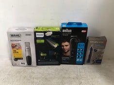 4 X ASSORTED TRIMMERS TO INCLUDE BRAUN SERIES 5 ALL-IN-ONE STYLE KIT