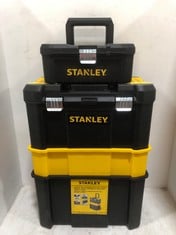 STANLEY ESSENTIAL ROLLING WORKSHOP WITH METAL LATCHES TO INCLUDE STANLEY ESSENTIAL 12.5" TOOL BOX METAL LATCHES