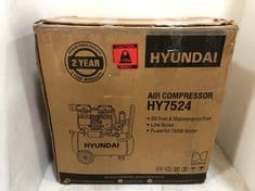 HYUNDAI 750W 24L OIL FREE LOW NOISE PORTABLE AIR COMPRESSOR HY7524 - RRP £169