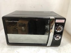 RUSSELL HOBBS COLOURS PLUS+ CLASSIC BLACK COMPACT MANUAL MICROWAVE RHMM701B