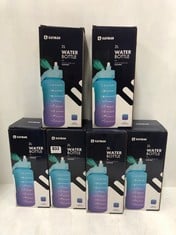 6 X KAYMAN 2L WATER BOTTLE TEAL & PURPLE