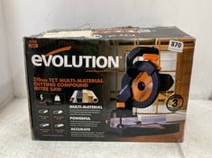 EVOLUTION 210MM TCT MULTI-MATERIAL CUTTING COMPOUND MITRE SAW