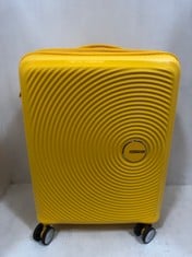 AMERICAN TOURISTER YELLOW 4 WHEEL TRAVEL BAG