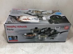 MORPHY RICHARDS EQUIP POUR & DRAIN 5 PIECE STAINLESS STEEL PAN SET