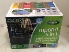 BLAGDON INPOND 5-IN-1 POND PUMP & FILTER WITH UV CLARIFIER 6000 MEDIUM POND - RRP £144