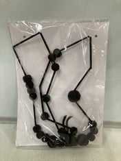 48 X STONE THE CROWS BLACK STICKS AND BAUBLES NECKLACE - LNG 135CM - TOTAL RRP £528