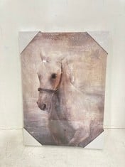 10 X 'HORSE' CANVAS ART PRINTS - SIZE 30 X 42 X 2.7CM