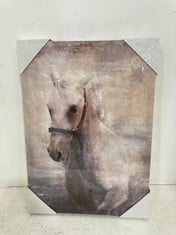 10 X 'HORSE' CANVAS ART PRINTS - SIZE 30 X 42 X 2.7CM