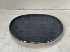 12 X STONE THE CROWS MEDIUM LOW DISH - CHARCOAL - TOTAL RRP £288