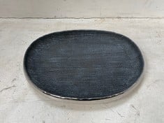 12 X STONE THE CROWS MEDIUM LOW DISH - CHARCOAL - TOTAL RRP £288