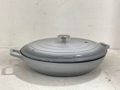 JOHN LEWIS CAST IRON 31CM SHALLOW CASSEROLE DISH WITH LID